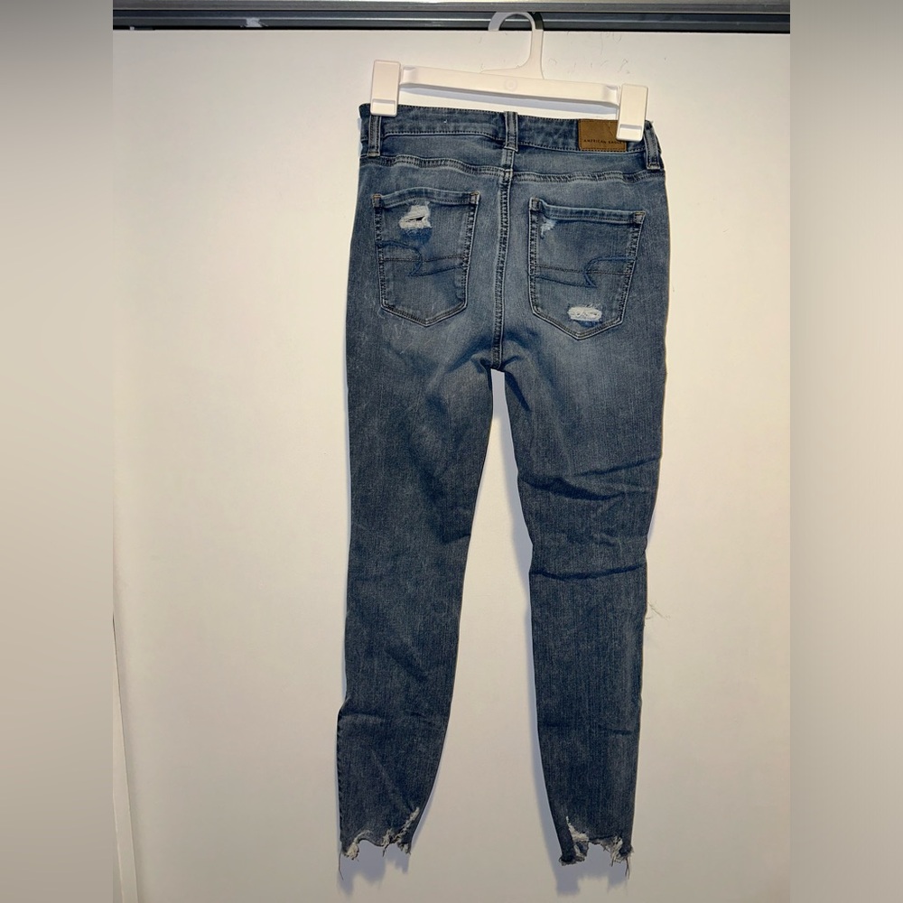 American Eagle Outfitters Blue Distressed Jeans